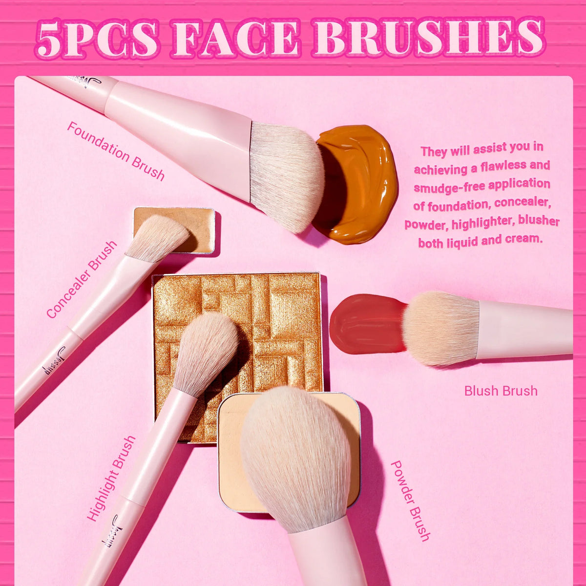 We Never Have Enough Of Jessup Pink Makeup Brushes Set 14Pcs
